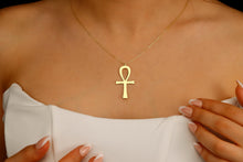 Load image into Gallery viewer, Ankh Necklace - Sterling Silver, Gold &amp; Rose Gold Designs