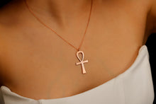 Load image into Gallery viewer, Ankh Necklace - Sterling Silver, Gold &amp; Rose Gold Designs