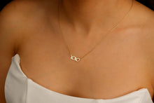 Load image into Gallery viewer, Dainty XOXO Gold Hugging Pendant Necklace | Silver Kisses Jewelry for Her | Perfect Gift for Girls