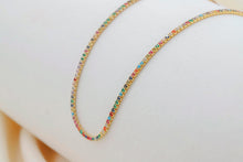 Load image into Gallery viewer, Rainbow Glam Necklace - Dainty 14K Gold Filled Tennis Jewelry with Colorful CZ Stones