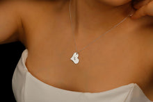 Load image into Gallery viewer, Personalized  Heartfelt Handwriting Engraved Pendant Necklace in 925 Sterling Silver