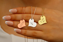 Load image into Gallery viewer, Personalized  Heartfelt Handwriting Engraved Pendant Necklace in 925 Sterling Silver