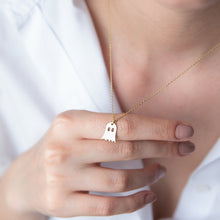 Load image into Gallery viewer, Ghostly Delights Sterling Silver Tiny Ghost Necklace - Adorable Spooky Gift for Kids &amp; Her