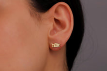 Load image into Gallery viewer, Goldsmith Personalized Gold Name Earrings - Dainty Minimalist Jewelry for Unique Gifting