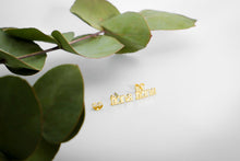 Load image into Gallery viewer, Goldsmith Personalized Gold Name Earrings - Dainty Minimalist Jewelry for Unique Gifting