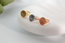 Load image into Gallery viewer, Fingerprint Jewelry Co. Custom Fingerprint Ring in Sterling Silver – Personalized Memorial Gift