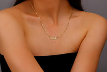 Load image into Gallery viewer, Dainty Old English Name Necklace with Link Chain - Personalized Silver or Gold Jewelry