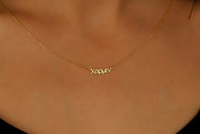 Load image into Gallery viewer, Greek Elegance Personalized Name Necklace - Custom 18K Gold Filled Greek Jewelry Gift for Her