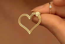 Load image into Gallery viewer, Heart Ear Jackets in 14K Gold | Modern Minimalist Design | Perfect Love Gift for Her