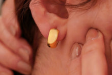 Load image into Gallery viewer, Gold &amp; Glam 18K Gold Chunky Hoop Earrings - Bold Dome Design with 925 Sterling Silver Base