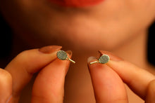 Load image into Gallery viewer, Tennis Racket Stud Earrings in 925 Sterling Silver