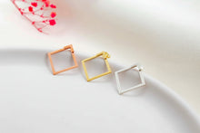 Load image into Gallery viewer, Square Ear Jacket Earrings in 925 Sterling Silver