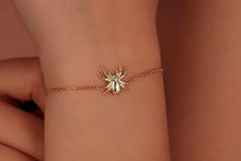 Load image into Gallery viewer, Gothic Charm Realistic 3D Spider Bracelet in 14K Gold &amp; Silver | Unique Creepy Jewelry for Spooky Season