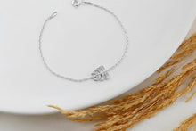 Load image into Gallery viewer, Monstera Magic Bracelet - Dainty Tropical Leaf with Sparkling CZ Stone