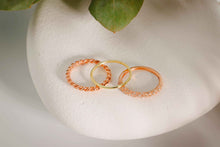 Load image into Gallery viewer, Pinky Elegance: Stackable Diamond Twist 3 Ring Set – Gold &amp; Rose Gold Designs