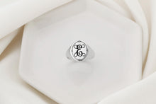 Load image into Gallery viewer, Monogrammed Signet Ring - Personalized Elegance for a Unique You