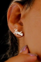 Load image into Gallery viewer, Personalized Chef Knife Name Earrings | Unique Culinary Jewelry | Perfect Gift for Chefs