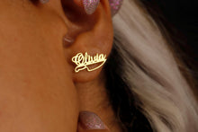 Load image into Gallery viewer, Personalized Chef Knife Name Earrings | Unique Culinary Jewelry | Perfect Gift for Chefs
