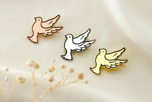 Load image into Gallery viewer, Pigeon Brooch - Inspirational Bird Lapel Pin for Bird Lovers - Unique Peace Dove Jewelry