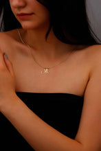 Load image into Gallery viewer, Gleam Letter Necklace - Dazzling Charm with Elegant Snake Chain
