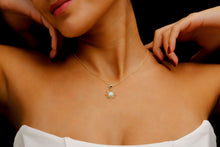Load image into Gallery viewer, Opaline Glam Sun Necklace - Dazzling White Opal Radiance