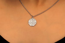 Load image into Gallery viewer, Eastern Orthodox Cross Necklace | Engraved Disc with IC XC NIKA Charm