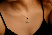 Load image into Gallery viewer, Lily Luxe 3D Lily Flower Necklace | 14K Gold Filled Pendant with CZ Stone