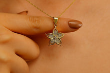 Load image into Gallery viewer, Lily Luxe 3D Lily Flower Necklace | 14K Gold Filled Pendant with CZ Stone