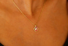Load image into Gallery viewer, Custom Bloom Birthstone Necklace - Dainty 14K Gold Filled Personalized Flower Charm