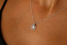 Load image into Gallery viewer, Custom Bloom Birthstone Necklace - Dainty 14K Gold Filled Personalized Flower Charm