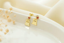 Load image into Gallery viewer, Cute Ghost Stud Earrings with Sparkling Cubic Zirconia - Perfect Halloween Gifts for Her