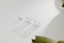 Load image into Gallery viewer, Roman Numeral Personalized Minimalist Earrings | Sterling Silver &amp; Gold Dainty Studs for Unique Gifts