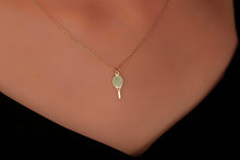 Load image into Gallery viewer, 925 Sterling Silver Dazzling Tennis Racket Necklace - Dainty Gold Pendant for Tennis Lovers, Unique Sports Jewelry Gift