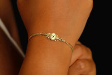 Load image into Gallery viewer, Personalized Vintage Letter Bracelet | 925 Sterling Silver | Birth Flower &amp; Monogram Gift