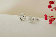 Load image into Gallery viewer, Swirl Earrings - Tiny 925 Sterling Silver Spiral Studs for Effortless Minimalist Style