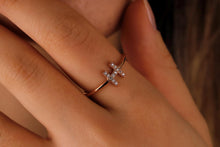 Load image into Gallery viewer, CZ Diamond Initial Ring | Personalized Sterling Silver Jewelry