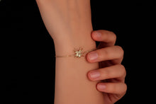 Load image into Gallery viewer, Gothic Charm Realistic 3D Spider Bracelet in 14K Gold &amp; Silver | Unique Creepy Jewelry for Spooky Season