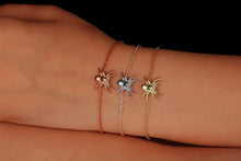 Load image into Gallery viewer, Gothic Charm Realistic 3D Spider Bracelet in 14K Gold &amp; Silver | Unique Creepy Jewelry for Spooky Season