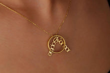 Load image into Gallery viewer, Personalized Sterling Silver Geometric Ring Holder Necklace - Unique Wedding Keepsake