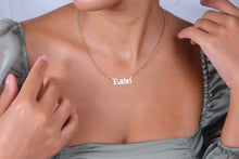 Load image into Gallery viewer, Gothic Old English Name Necklace with Curb Chain in 925 Sterling Silver