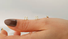 Load image into Gallery viewer, Initials Charm Earrings - Personalized Two Initials in Stunning Stud Design