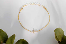 Load image into Gallery viewer, Gleam &amp; Grace Gold Cross Bracelet with Diamond - Dainty Gift for Women