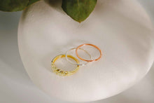Load image into Gallery viewer, Bold &amp; Chic Croissant Ring Set - 2 Twisted Bands &amp; Statement Dome Ring, Elevate Your Style!