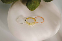 Load image into Gallery viewer, Bold &amp; Chic Croissant Ring Set - 2 Twisted Bands &amp; Statement Dome Ring, Elevate Your Style!