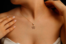 Load image into Gallery viewer, Aphrodite Dainty CZ Diamond Venus Flower Necklace | Symbol of Love &amp; Beauty | Protection Pendant
