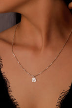 Load image into Gallery viewer, Elegant Essence Monogram Necklace with Box Chain | Dainty Sterling Silver Initials | Personalized Gold Letter Jewelry