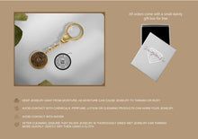 Load image into Gallery viewer, Silver Paws Dog Tag Key Chain - Dainty 925 Sterling Silver, Handmade Gift for Pet Lovers