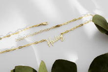 Load image into Gallery viewer, Personalized Gold &amp; Silver Name Necklace | Dainty Link Chain Jewelry