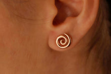 Load image into Gallery viewer, Swirl Earrings - Tiny 925 Sterling Silver Spiral Studs for Effortless Minimalist Style