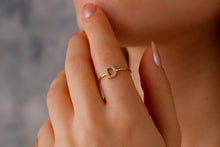 Load image into Gallery viewer, CZ Diamond Initial Ring | Personalized Sterling Silver Jewelry